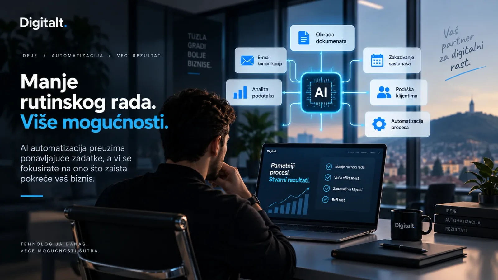 AI automatizacija poslovnih procesa – e-mail, dokumenti, analiza podataka, korisnička podrška i zakazivanje sastanaka